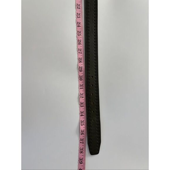 Töpfer Leather Belt with Ornate Jewel Buckle – Deep Dark Green Size 85 main image 4